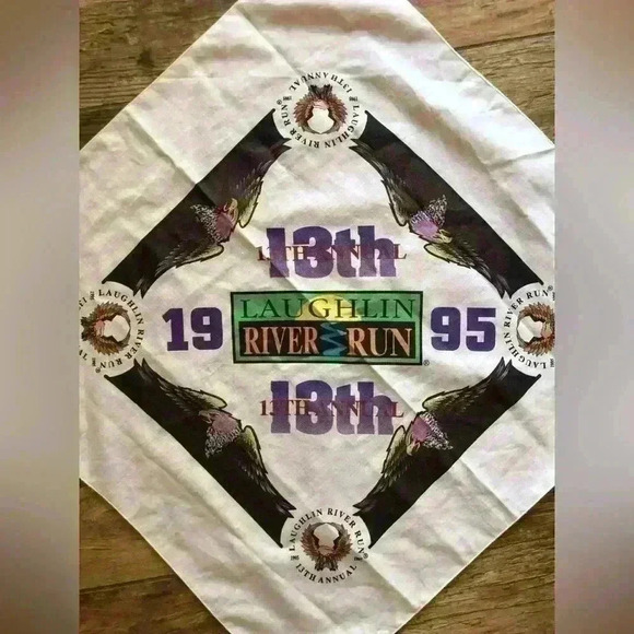 VTG Laughlin 1995 13th Biker River Run bandana - Picture 2 of 2